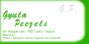 gyula peczeli business card